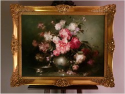 Pałacowe kwiaty w wazonie - Kömpöczi Balogh Endre (Budapest 1911-1977)