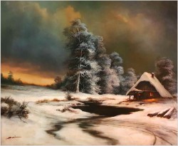 Romantyczny krajobraz - Heiz Stienen *1918 Dresden