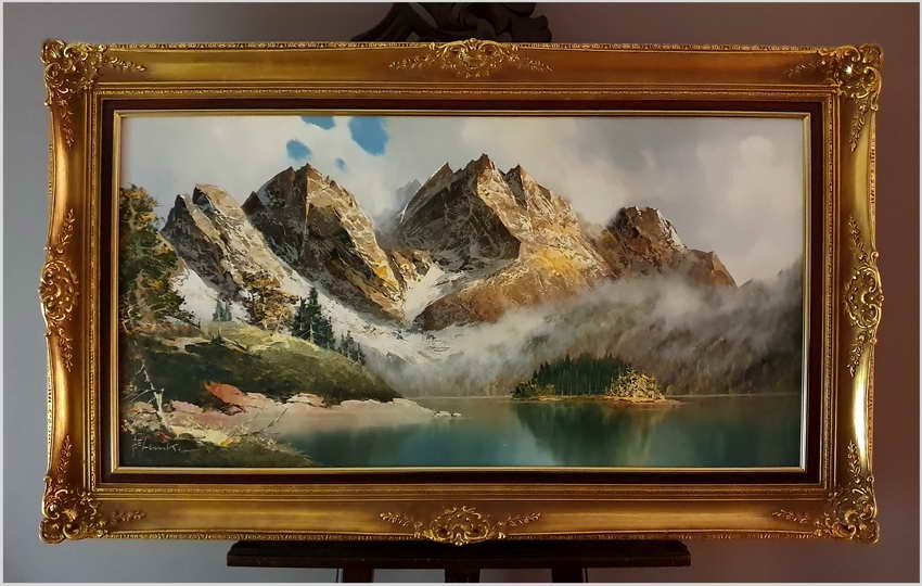 Piękna Panorama Alpejska,  Zugspitze Und Eibsee - J.E. Lemke *1916