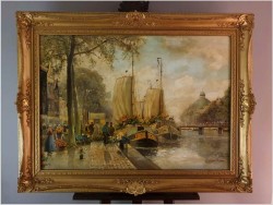 Targ kwiatowy w Amsterdamie - Hans Richter-Johannsen (1881-1966)