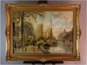 Targ kwiatowy w Amsterdamie - Hans Richter-Johannsen (1881-1966)