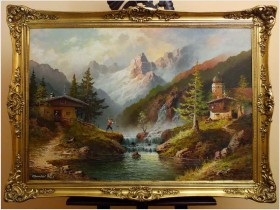 WODOSPADY W PITZTAL Z WĘDKARZEM! - GUSTAW WEISS/GUWE (120cmx90cm)