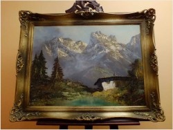 POLECAMY! KRAJOBRAZ ALPEJSKI! - HERBERT UERPMANN, ( Barmen 1911 - 1996 Düsseldorf)