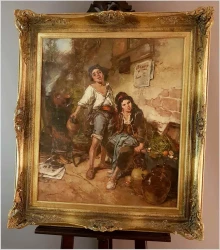 Polecamy Arcydzieło Aukcyjne! Dziewczyna i Chłopak - Dickmeis Gerhard (1918 - 1978)