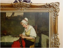 MALARSTWO AUKCYJNE! - SCENA RODZAJOWA! DICKMEIS GERHARD (1918-1978r.)