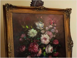 RARYTAS! KWIATY W NIEBIESKIM  WAZONIE ~ Prof.Adjez BAHMAN (1941)