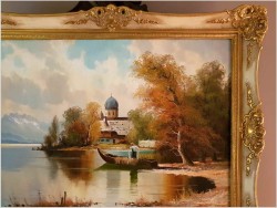 Rybak z Widokiem na Fraueninsel, Chiemsee - Helmut Stadelhofer (1914- 1979)