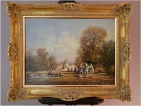 Malarstwo rokoko! Dworska scena parkowa - Herbert Isenberg *1930