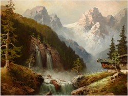 WASSERFALL IM PITZTAL ~ GUSTAW WEISS/GUWE
