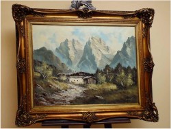 MALARSTWO NIEMIECKIE! - WIDOK NA KAISERTAL, ÖSTERREICH - E.Gröger  XXw.