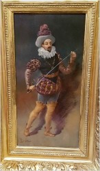 UNIKAT!!! PARA SECESYJNYCH OBRAZÓW - Ecole française, Henri DE BRÉVAL (XIX-XX)