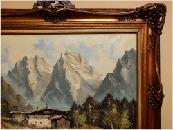 MALARSTWO NIEMIECKIE! - WIDOK NA KAISERTAL, ÖSTERREICH - E.Gröger  XXw.