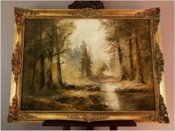 Duży Obraz! Tajemniczy Las - Josef Kugler *1913 (Österreich) Rozmiar XXL