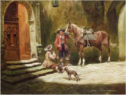 POLECAMY! PRZED OBERŻĄ ~ MAX OHMAYER *1903 (Akademie in München)