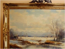 SALONOWY ZIMOWY KRAJOBRAZ - HELMUT STADELHOFER (1914- 1979)