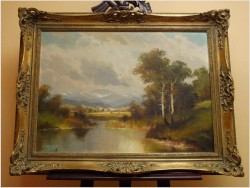 PIĘKNY SALONOWY KRAJOBRAZ -  HELMUT STADELHOFER (1914- 1979)