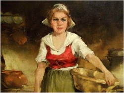 SCENA RODZAJOWA! DICKMEIS GERHARD (1918-1978r.)