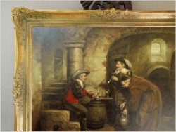 Duże malarstwo! Próba wina - prof. Willi Depré (1922-1995) Pieczęć lakowa!