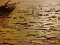 UNIKATOWY TEMAT! ŁODZIE ŻAGLOWE W ZATOCE -  Carol SPREE ur.1907r