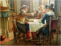 MUSZKIETERZY I WINO - oryg. MAX KRAUSS *1902 + ORGINALBRIEF!