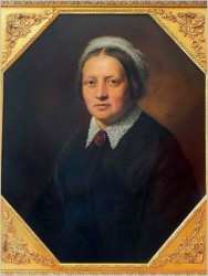 POLECAMY! PIĘKNY PAŁACOWY PORTRET BIEDERMEIER PRZEDSTAWIAJĄCY POSTAĆ KOBIETY XIXw.