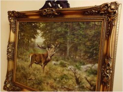 MALARSTWO AUKCYJNE! JELEŃ NA RYKOWISKU - Georg Majewicz (1897 - 1965 | Niemcy)