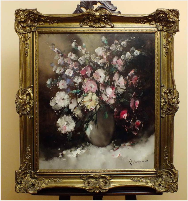 PAŁACOWE MALARSTWO! KWIATY W WAZONIE - Ingfried Paul HENZE-MORRO (1925-2013) CERTYFIKAT!