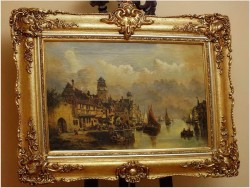 HOLLÄNDISCHE HAFENSTADT - HENRI CARNIER, Karl Kaufmann (Österreich, 1843–1901/05)