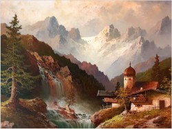 Wodospady W Pitztal z Widokiem na Wildgrat - Gustaw Weiss/Guwe XXL