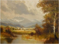 PIĘKNY SALONOWY KRAJOBRAZ -  HELMUT STADELHOFER (1914- 1979)