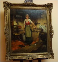 SCENA RODZAJOWA! DICKMEIS GERHARD (1918-1978r.)