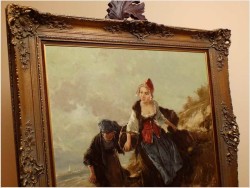 RARYTAS! HOLENDERSKIE KOBIETY NA WYDMACH MORSKICH - DICKMEIS GERHARD (Heinsberg 1918 – 1978 Jülich)