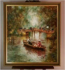 Parkowa Scena Rodzajowa - Oryg.Christian Jereczek (Henriot) *1935