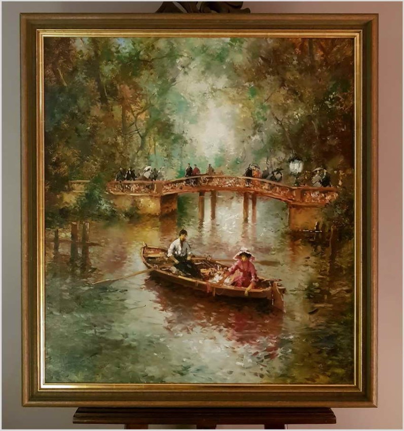 Parkowa Scena Rodzajowa - Oryg.Christian Jereczek (Henriot) *1935