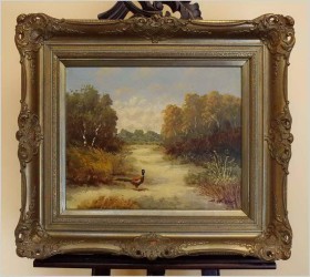 ZOBACZ! SCENA MYŚLIWSKA Z BAŻANTEM - HELMUT KIPS *1937 KREFELD