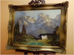 POLECAMY! KRAJOBRAZ ALPEJSKI! - HERBERT UERPMANN, ( Barmen 1911 - 1996 Düsseldorf)