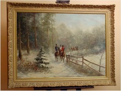 RARYTAS ZIMOWY! PRZEJAŻDŻKA KONNA - W.v.Kamp (120cm x 90cm)