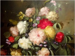 MEGA RARYTAS! BUKIET FLAMANDZKICH KWIATÓW - GERHARD MERFORT *1927