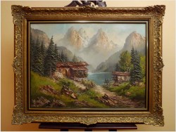 KRAJOBRAZ ALPEJSKI, TECHNIKA SZPACHLOWA - org COLLANDE!