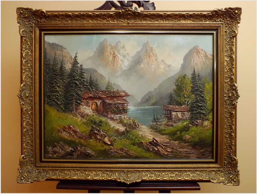 KRAJOBRAZ ALPEJSKI, TECHNIKA SZPACHLOWA - org COLLANDE!