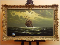 RARYTAS AUKCYJNY! ŻAGLOWIEC NA PEŁNYM MORZU - ERNST ALSEN (1920 - 1989)