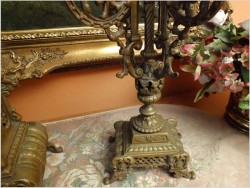 Zobacz! Wspaniały Barokowy Zegar z Kandelabrami - Brąz XIXw.