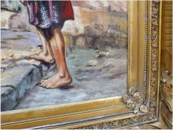 Stare Malarstwo Orientalne - Syg.Otto Pilny (Swiss, 1866-1936)