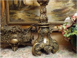 MOSIĘŻNA  BAROKOWA DUŻA SALONOWA LAMPA TIFFANY!