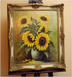 POLECAMY! SŁONECZNIKI W WAZONIE - TEKLA ELZER ( Deutsche maler)