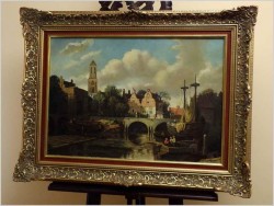 POLECAMY! WIDOK NA KANAŁ W AMSTERDAMIE - W.J. BURKSEN XXw.