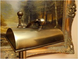 UNIKAT! MOSIĘŻNA LAMPA BANKIERKA Z REGULACJĄ WYSOKOŚCI I KALENDARZEM!