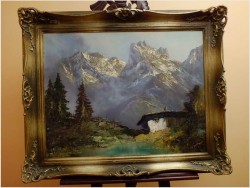 POLECAMY! KRAJOBRAZ ALPEJSKI! - HERBERT UERPMANN, ( Barmen 1911 - 1996 Düsseldorf)