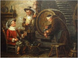 MALARSTWO AUKCYJNE! PRÓBA WINA U MNICHA ! org HEIN VAN DOREN ur. 1930r