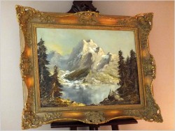 RARYTAS!!! SILVAPLANERSEE. OLEJ, SZPACHLA - ORYG. HERBERT UERPMANN (1911-1996)